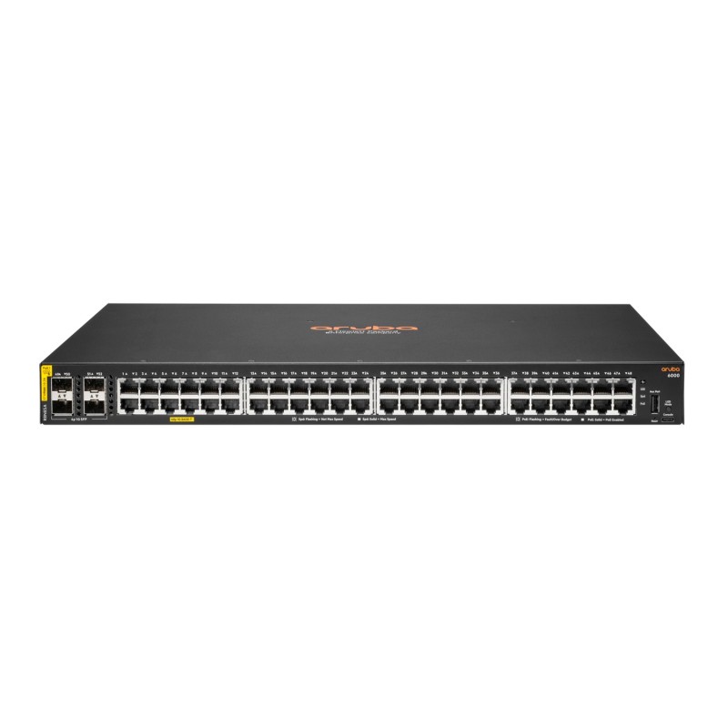 Aruba 6000 48G Class4 PoE 4SFP 370W Switch - Switch - managed - 48 x 10/100/1...